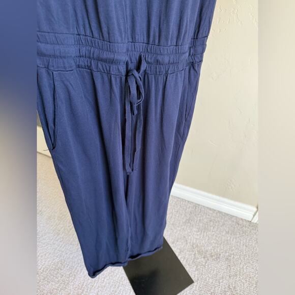 Michael Stars Theo Tank Jumpsuit Romper Cotton Modal in Navy Women’s small - Picture 4 of 5